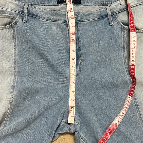 Hollister Ultra High Rise Dad Jean Two Tone Denim Size 34 - Picture 6 of 12